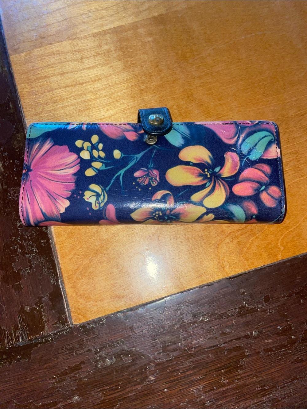 Patricia Nash Floral Print Navy Wallet - Women's Clutch